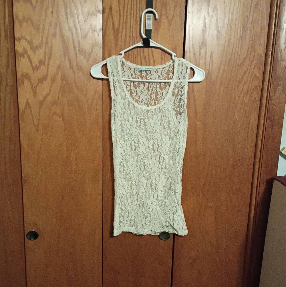Maurices Lace Tank Top - Cream